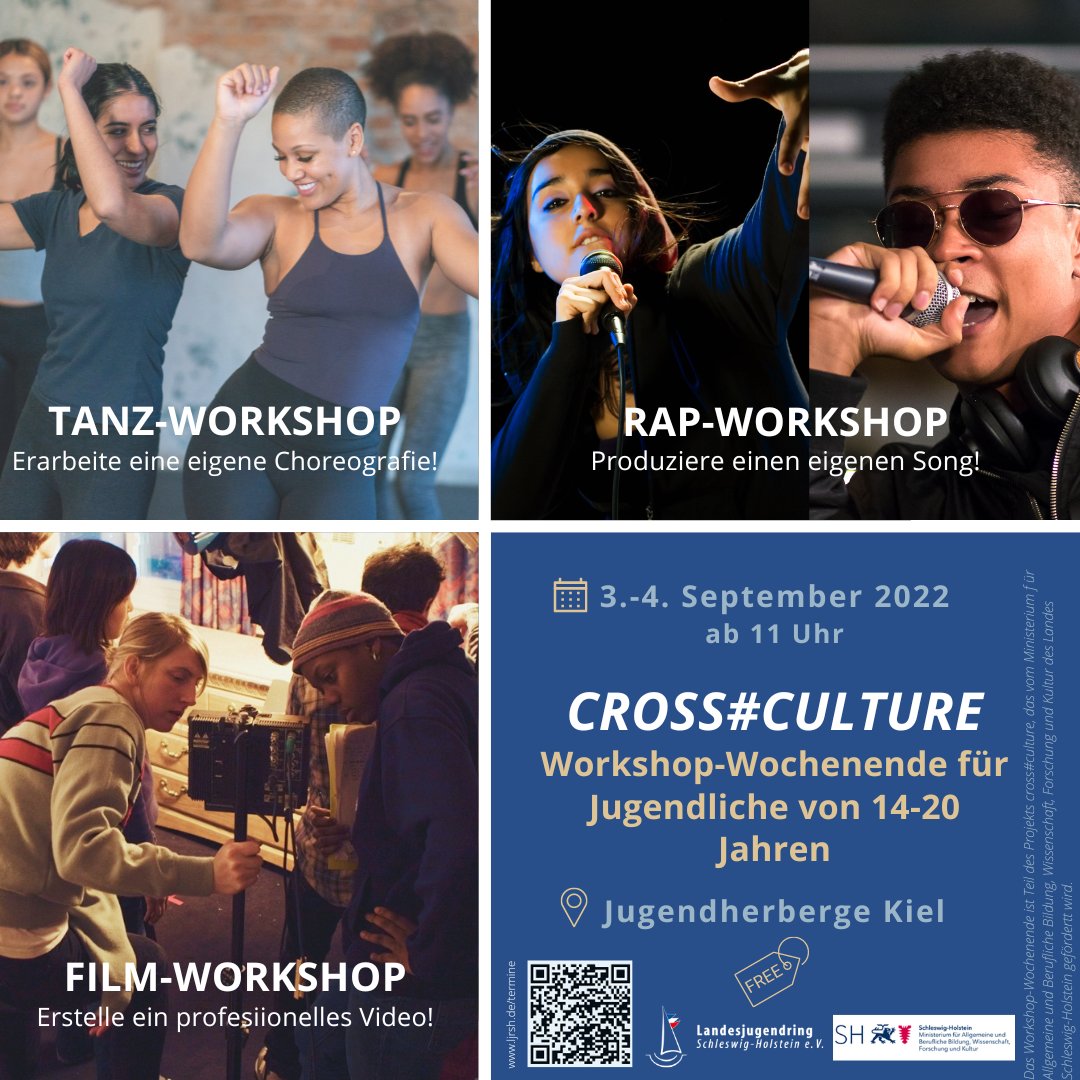 ArneEichberg's tweet image. #Tanz #Dance #Rap #Hiphop #Film #Movie #Communication #Crossculture #Kiel #Jugend #Jugendring
Spannender Workshop für junge Leute in/um Kiel, kennenlernen, arbeiten, lernen, Spaß haben.
Auch ohne Deutschkenntnisse.

Bitte RT, das wird toll!