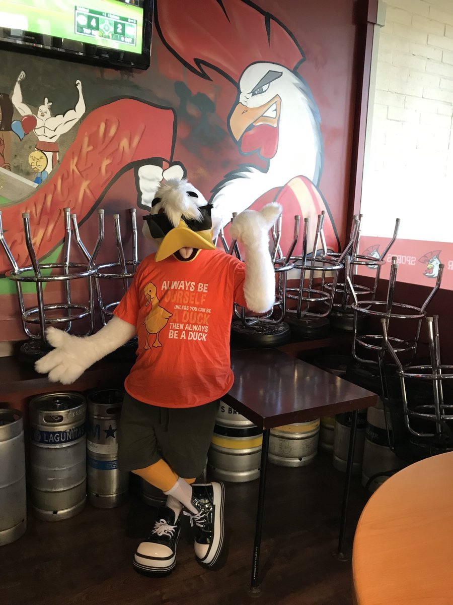 Just enjoying a few brewskis at Wicked Chicken in San Jose, this evening for #AnthroBirdAppreciationDay . Lookit this handsome guy on the wall!