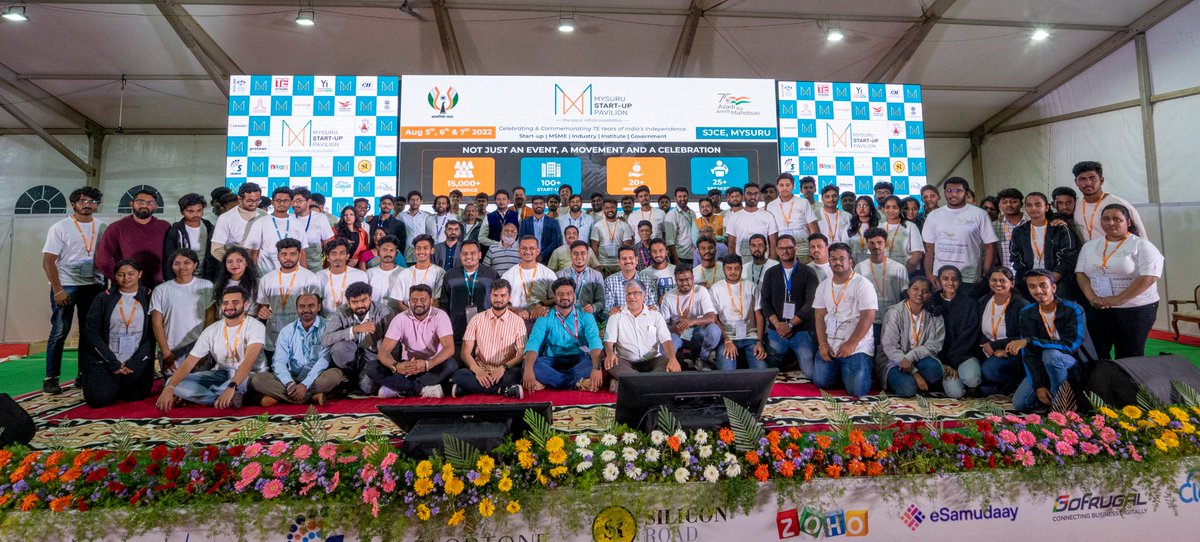 MysuruStartup's tweet photo. We are still reeling from the success of the first edition of Mysuru Start-up Pavilion, which was launched a week ago. 

Here are some of the highlights from Mysuru's Mega Summit.

#MSP2022 #India75 #powerupmysuru #startup https://t.co/iSJ7Sdyulm