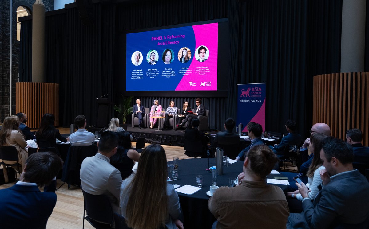 AsiaSocietyAus's tweet photo. Yesterday's inspiring #GenerationAsia Young Leaders Forum @Library_Vic hosted 17 speakers, 200+ attendees exploring 'capability over seniority', 'stepping up sooner', &amp; the diversity of our youth in strengthening our connection to Asia. Happy UN #InternationalYouthDay2022 https://t.co/7mK4TJ9Zwa