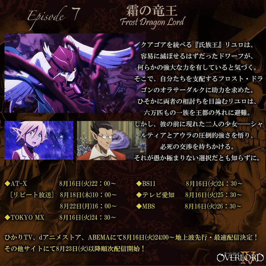 オーバーロードiv 4期 7話 感想 竜王は10分 勘違いは万年 ネタバレ さよなき日記 アニメ ガンプラ感想記