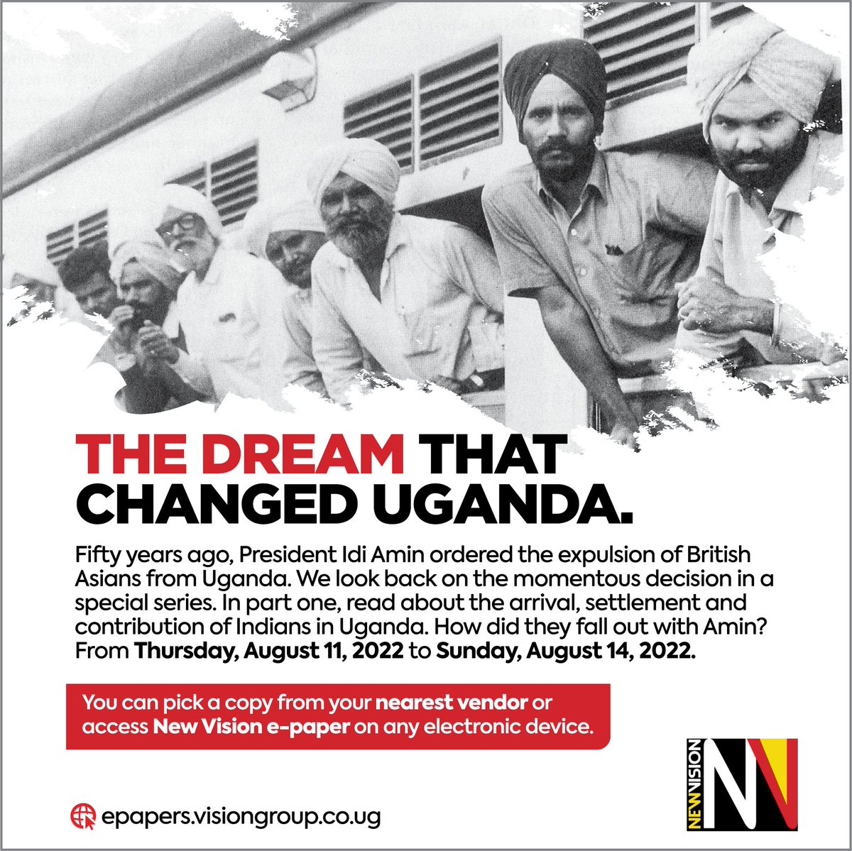 newvisionwire's tweet photo. Follow the story of President Idi Amin’s dream that changed Uganda in our New Vision story series today. This series will be running up to Sunday, August 14 2022. https://t.co/6qVlqk7bCc