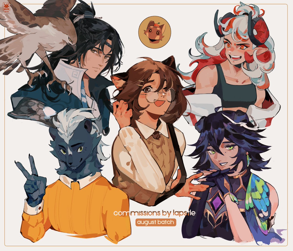 「a few from the rough painted august batc」|Lapstle 🍊🍰 working on comms!のイラスト