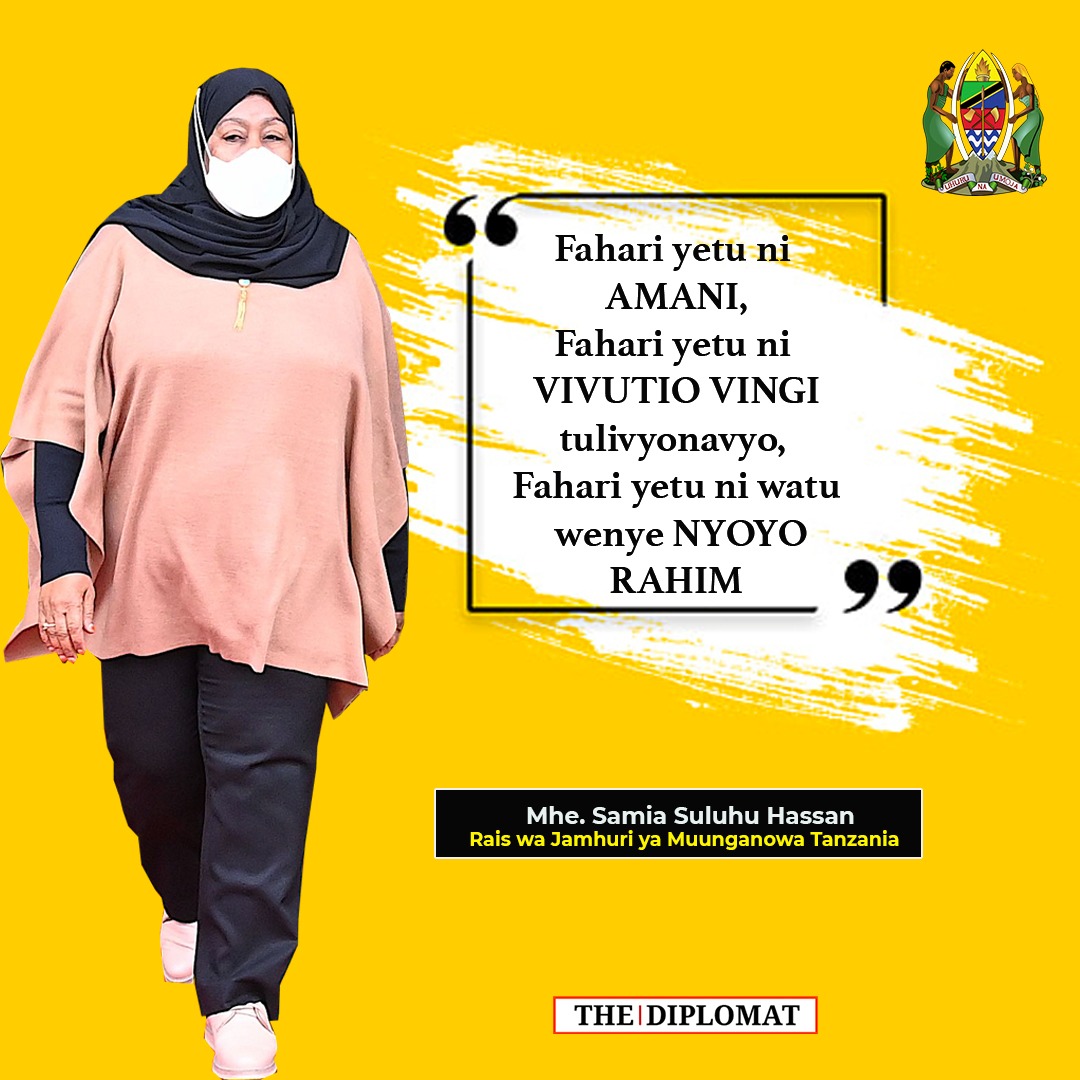 _TheDiplomat's tweet photo. 📌Fahari Yetu ni AMANI,
     Fahari Yetu ni VIVUTIO VINGI,
     Fahari yetu ni Watu Wenye NYOYO RAHIM.
@SuluhuSamia 

FAHARI YETU NI TANZANIA 🇹🇿 https://t.co/TIdY5TR1ON