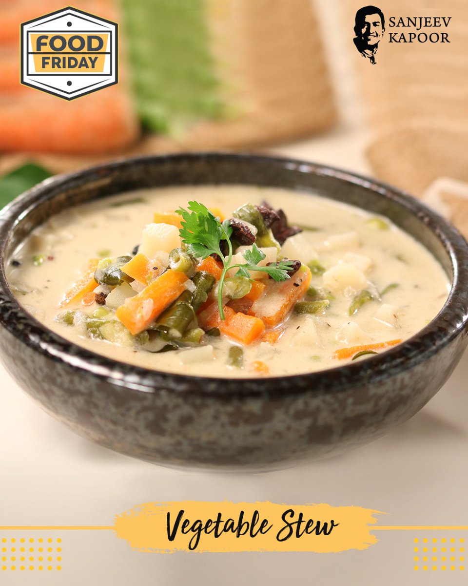 SanjeevKapoor's tweet photo. A dish from Kerala, this stew has rich and creamy coconut milk gravy with loads of healthy veggies.
Recipe Link: https://t.co/I5Q175IHgS 
#FoodFriday #Stew #Veg #SanjeevKapoorRecipes https://t.co/EBA3bcZceD
