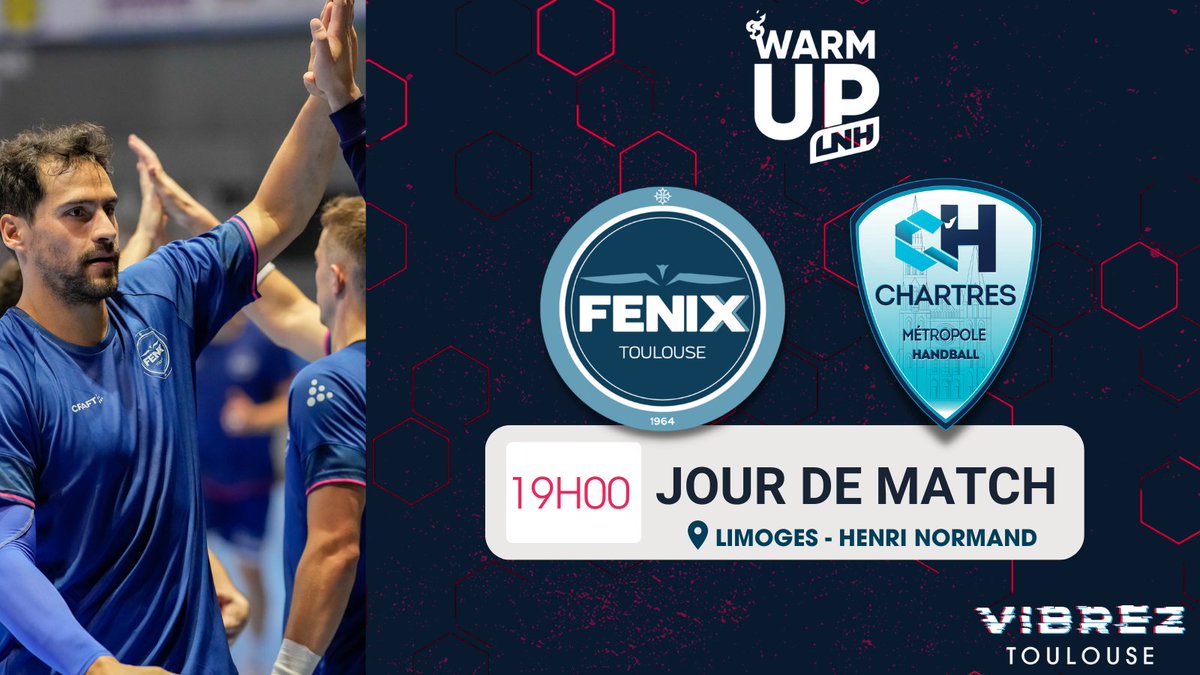 FENIX_HB's tweet photo. 𝗪𝗔𝗥𝗠 𝗨𝗣 #CHAP1 ⚔
🆚 @chartresmhb
🕒 19H00
📍 Limoges - Gymnase Henri Normand
🎟 Entrée libre
👍 Un like = Un soutien pour le FENIX
#WEARETOULOUSE 🔵⚪ https://t.co/RMnoaedWkQ