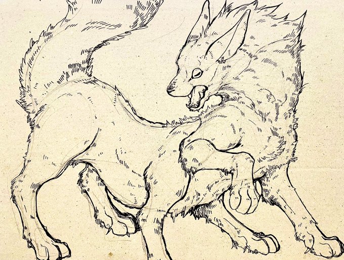 荷物が届いた時偶に入ってる1枚ダンボールにお絵描きするのが趣味です人外ちゃん 