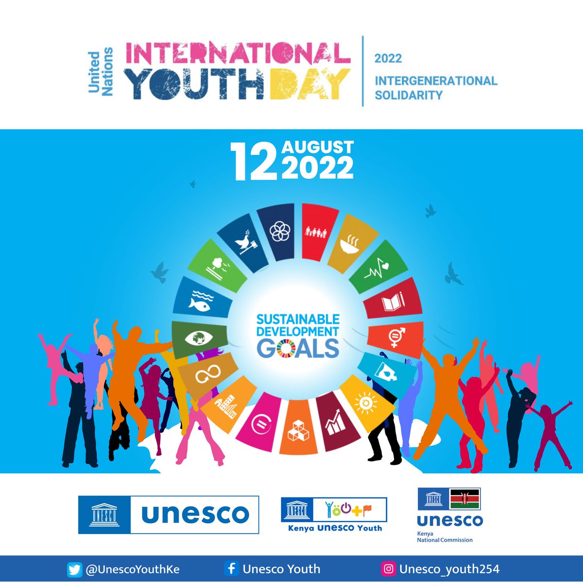 On this International Youth Day, we are advocating for solidarity across generations. 

Happy international youth day from UNESCO Youth Kenya 🇰🇪
<a href="/UnescoEast/">UNESCO Eastern Africa</a> <a href="/NatcomUnescoKe/">KNATCOM</a> <a href="/UNYouthEnvoy/">UN Youth Envoy</a> <a href="/UnKenya/">UN Kenya</a> <a href="/SWJacksonUN/">Stephen Jackson</a>