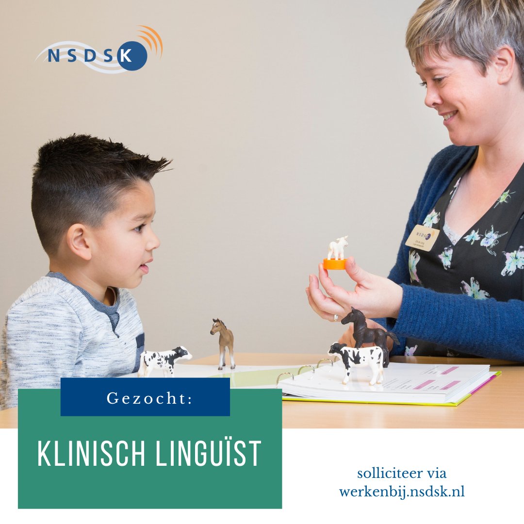 Wij zijn op zoek naar een klinisch #linguïst die ons Spraaktaalteam komt versterken! Als klinisch linguïst kun je écht iets betekenen voor kinderen met spraak- en taalproblemen. Maak jij het verschil? Bekijk dan de vacature 👉  ow.ly/wbTW50KhTyX

#vacature #ikzoekwerk #job