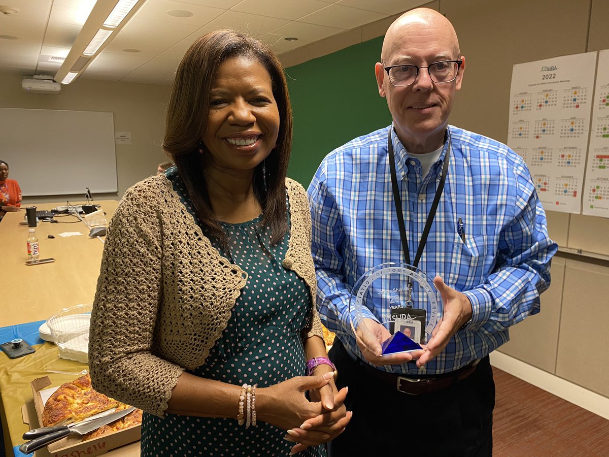 We’re celebrating Jim Shields who has given 20 years of dedicated service to <a href="/SHRAhousing/">SHRA</a> and still has more he wants to give. I consider him a wonderful colleague and a true friend. Congratulations and thank you, Jim! <a href="/shra_pio/">SHRA Housing PIO</a>