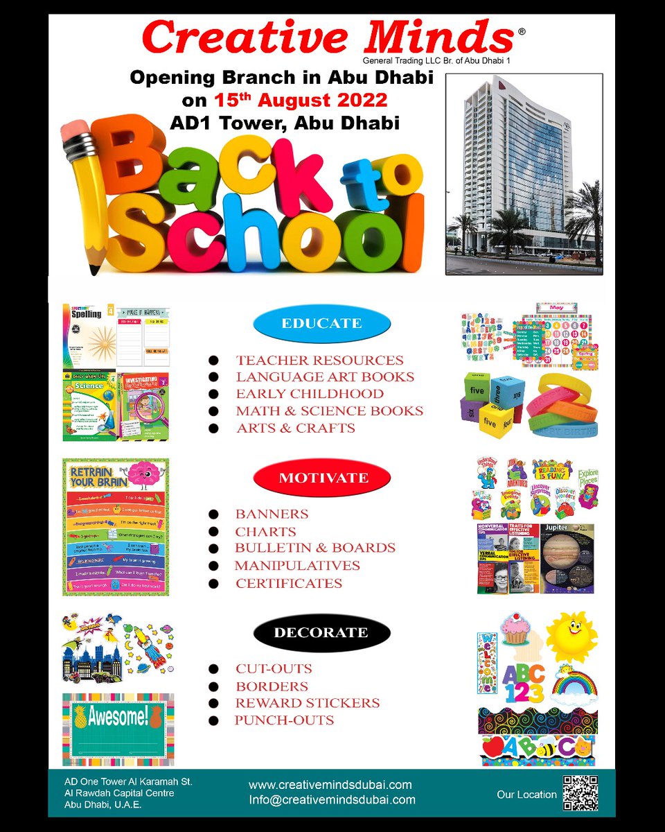 creativemindsae's tweet photo. Creative Minds Opening New Branch in Abu Dhabi on 15th Aug 2022 https://t.co/cNRAt9VB8V
