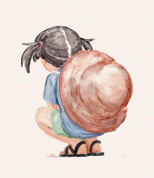 ほとんど帽子の子がいた 