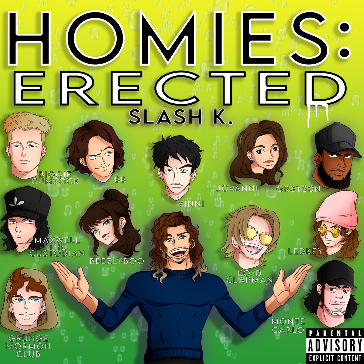 Slashyboiii's tweet photo. MY SECOND FULL-LENGTH ALBUM, HOMIES: ERECTED, HAS FINALLY BEEN RELEASED!!
💚💛
It’s been worked on for so long and means so much to finally be out! It’s a feature album that everyone worked so hard on! Shares would be very much appreciated!!
💛💚
https://t.co/VBWPgv4YJ1 https://t.co/8DLTQYRXAl
