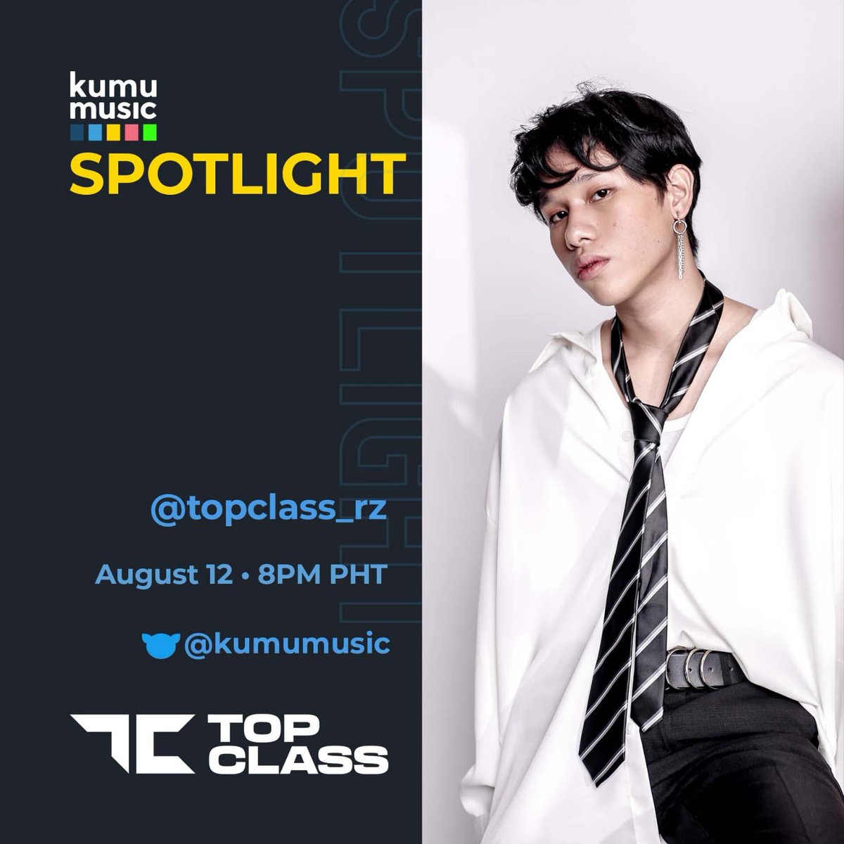 topclassofc's tweet photo. Coming up on the #TopClassTakeover is the mysterious Top Class RZ! Only on kumu music channel, LIVE at 8pm!
#kumutopclass #liveonkumumusic https://t.co/bB9XXfoEdN