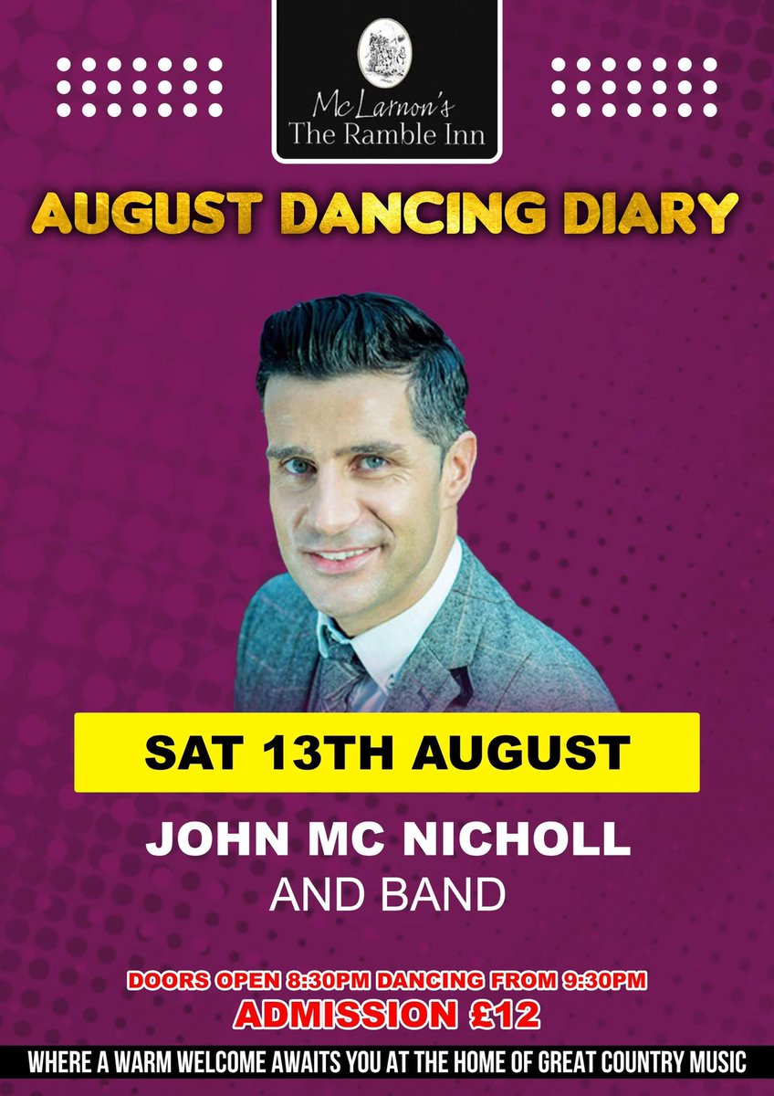 This Saturday come join us at The Ramble inn County Antrim #countrymusic #country #antrim #NorthernIreland #jive
