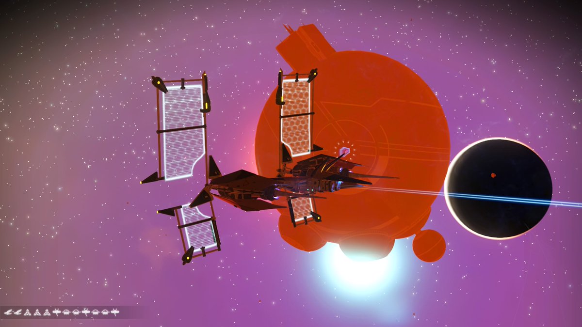 __anomaly__2112's tweet photo. Just out on a nice explore in my galaxy jumper #NoMansSky #Interlooper #PS4share https://t.co/yuK9zTzgqQ