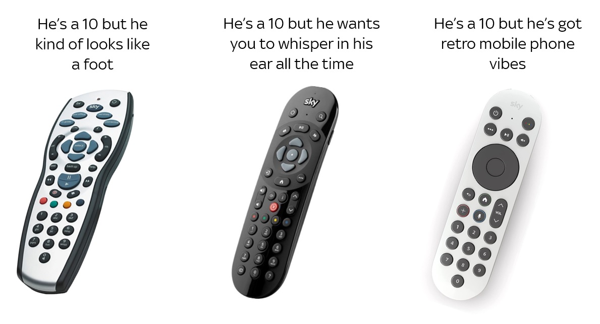 SkyHelpTeam's tweet photo. Which #SkyRemote is your favourite? 📺 

https://t.co/0chUyq9Ati https://t.co/KrShLQbYne