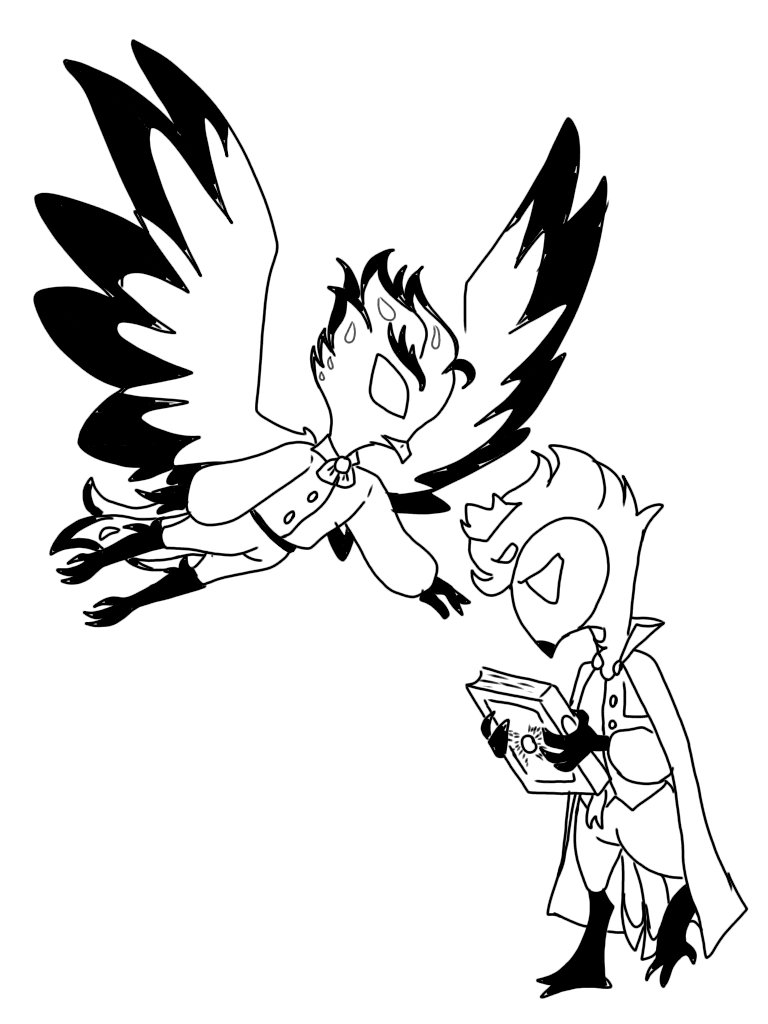 Tosha_666_'s tweet photo. I decided to make a sequel. Part 2😊
Character writers: @VivziePop, @Ackerhells
#HelluvaBoss #HazbinHotel #HazbinHotelfanart #HelluvaBossfanart #Phoenex #Goetifamily #Goeti #OC 
https://t.co/2C9kN821jz https://t.co/P5Go14WQkM