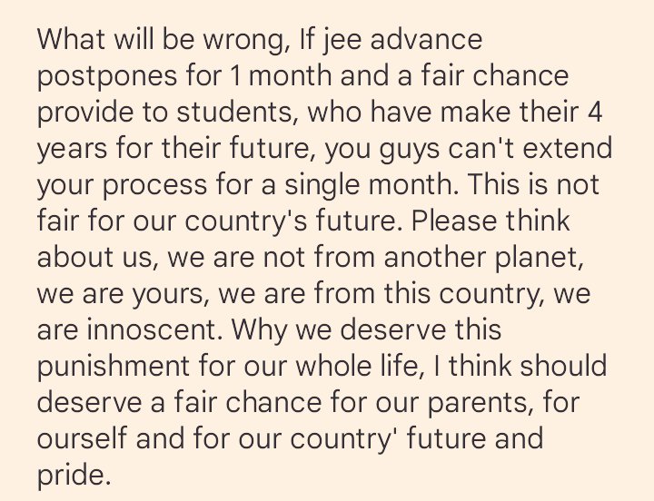 SYugank844530's tweet photo. I request to @DG_NTA
@narendramodi @PMOIndia 
Please give a fair chance🙏🙏

@PhysicswallahAP @NehaAgrawalMath @iitdelhi @iitbombay @EduMinOfIndia 
#ThirdAttemptForAll #ThirdattemptforJEEMains2022 #JEEMainsThirdAttemptForAll #jeestudentswantsjustice https://t.co/FxBvIo5U3N