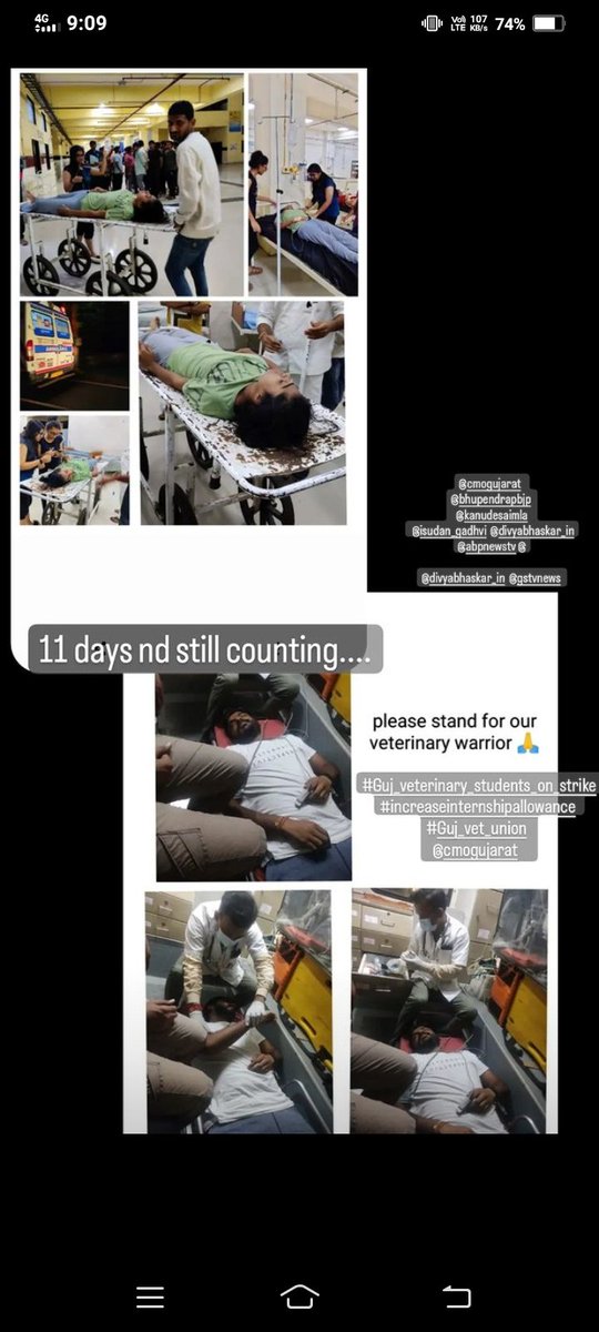 We stand in solidarity with our Veterinary doctors who are fighting against the Inequality in the Stipend provided by Gujarat.The <a href="/CMOGuj/">CMO Gujarat</a>  should come forward and address the legit demands of the students.
Hats off to our Heros
#indefinite_hunger_strike
#Increase_Guj_Vet_Stipend