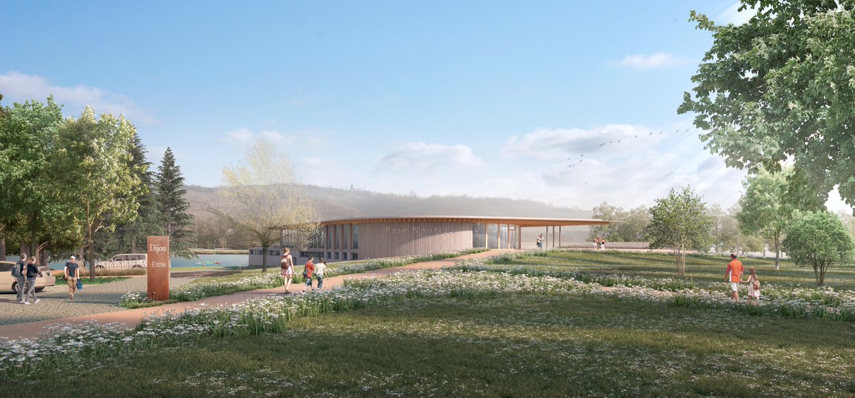 RemyDisso's tweet photo. Le nouveau bâtiment, dont la construction va débuter au cours des prochaines semaines, sera adapté au sport de haut niveau et pourra servir de centre de préparation olympique en vue des Jeux de #Paris2024
Visuels JDM Paysagistes - Mégard Architectes - Wolf Mugnier Architectes https://t.co/OUxwVbaz5Q