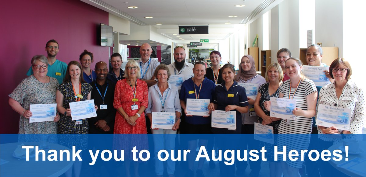 We’re feeling really #NBTProud of all our August Hero Award winners. 💙

Nominated by their colleagues, our heroes have all taken the time and made an extra special effort, which has made a big difference to someone. 

Read more about this incredible lot: nbt.nhs.uk/about-us/news-…