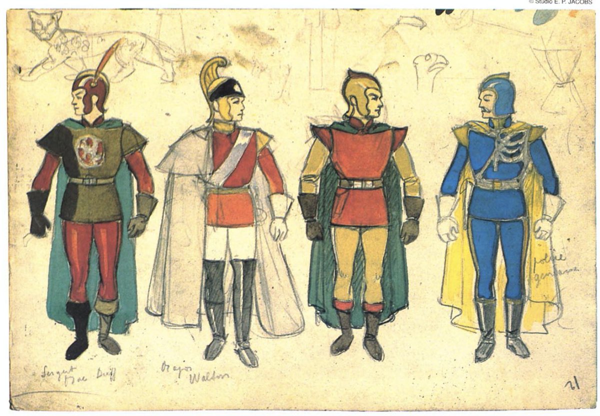 HadoqueD's tweet photo. Los propios diseños de vestuario también están parcialmente reciclados de #ElRayoU. Allí son los héroes los que provienen de una sociedad futurista, y el vestuario de los atlantes aquí es muy similar al de ellos. https://t.co/yJLxMCcPri