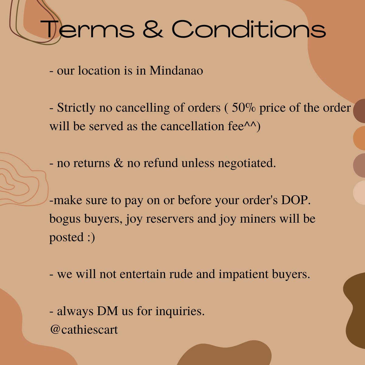 cathiescart's tweet photo. our terms and conditions ✧･ﾟ: *₊ 

#cathietandc https://t.co/DcbIytmjCO