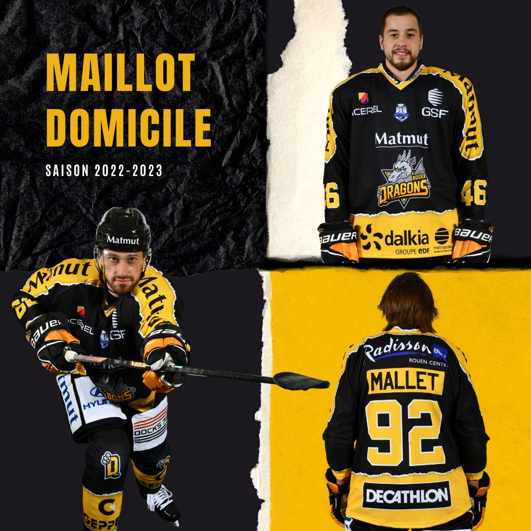 Dragons de Rouen (@dragonsderouen) on Twitter photo 𝐌𝐀𝐈𝐋𝐋𝐎𝐓𝐒 𝐒𝐀𝐈𝐒𝐎𝐍 𝟐𝟎𝟐𝟐-𝟐𝟎𝟐𝟑 🟡⚫️
Florian Chakiachvili, François Beauchemin et Alexandre Mallet vous présentent le nouveau maillot domicile des <a href="/DragonsdeRouen/">Dragons de Rouen</a> !!
#nouvellesaison #GoDragons 👊 𝐌𝐀𝐈𝐋𝐋𝐎𝐓𝐒 𝐒𝐀𝐈𝐒𝐎𝐍 𝟐𝟎𝟐𝟐-𝟐𝟎𝟐𝟑 🟡⚫️
Florian Chakiachvili, François Beauchemin et Alexandre Mallet vous présentent le nouveau maillot domicile des <a href="/DragonsdeRouen/">Dragons de Rouen</a> !!
#nouvellesaison #GoDragons 👊