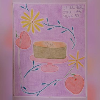 dustyrainbows29's tweet image. 🍰 Still Here Still Life: Week 88 🍰 
My first (publicly shared) take on SHSL! Hopefully this&apos;ll be the first of many ☀️ 

Prompt provided by stillherestilllife, taken by 0k.studios for alaskalaskamusic 💗 

#stilllife #traditionaldrawing #sketchbookpractice