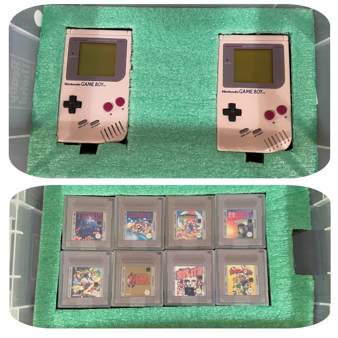ShadowFoam's tweet image. Not just for tools!  Simon Bird got some of our now discontinued coloured top foam &amp;amp; used it in a Really Useful Box to store his Nintendo GameBoy.  We did the same too. If you want to try for yourself, here's how we did it:
ow.ly/sAsN50K8tq5 
#gameboy #nintendo #gamestorage