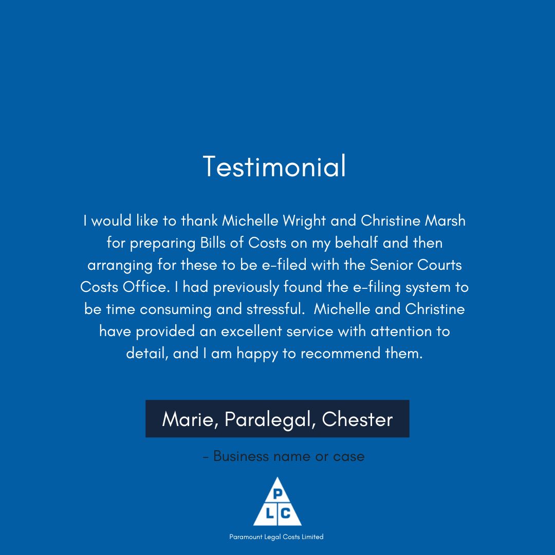 PClegalcosts's tweet photo. #feedbackfriday
Lovely #feedback for the #COPteam again.
A number of our Clients have found our e-filing service invaluable, it takes the #stress away and lets our Clients get on with their fee earning work.
#happyfriday https://t.co/wjzbkKAVq3