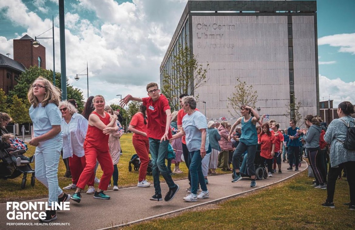 StokeontrentBID's tweet photo. Did you catch @FRONTLINEdance1  "With Soundness of Heart" performance?
One of many projects supported by our SOT BID  #createfund ⬇️

https://t.co/dsEkUoNTY1

We welcome @FRONTLINEdance1 back to the City Centre for the #bigfeast22 on 27th Aug

📸 - Dominic Erik Davies https://t.co/eb33F5dRkt