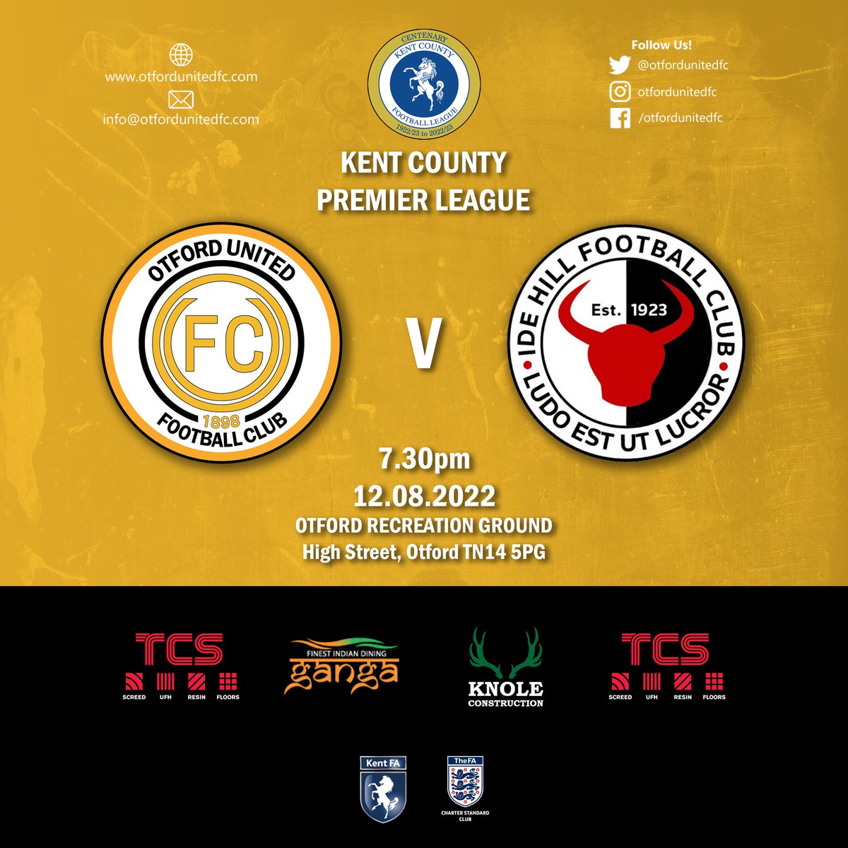 OtfordUnitedFC's tweet photo. ⚽️ TONIGHT We are back!! Bar is open with a great selection of drinks and snacks. Be sure to come down and show your support 🧡🖤

#oufc #otfordunitedfc #COYO #UptheOs #Otford #KCFL https://t.co/Jeyoe3VdAB