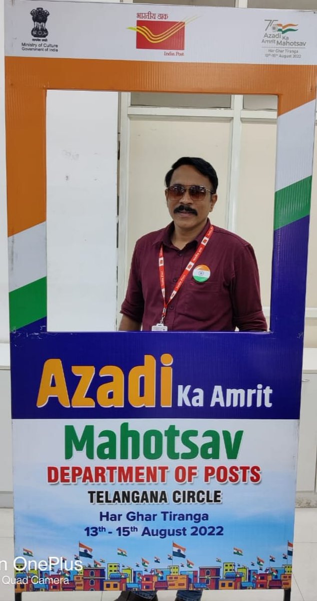 Selfies at Selfie Board by the employees at Divisional offices, Hyderabad City Division #HarGharTirangaCampaign #IndiaPost4Tiranga <a href="/hydhqpostalregn/">Hyderabad HQ Postal Region</a>