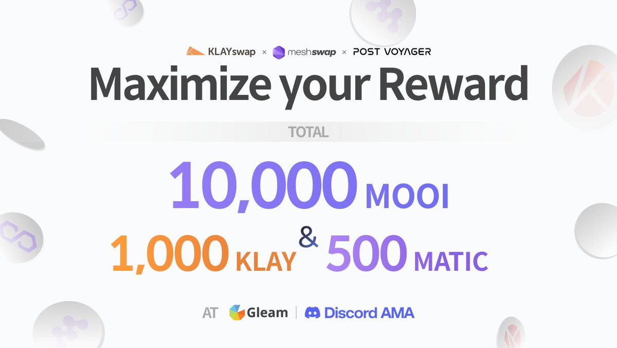 Meshswap_Fi's tweet photo. 📢Meshswap x MOOI Gleam Event Winner Announcement

Congrats to all $MOOI Airdrop winners‼️
Rewards will be sent to your wallet after August 18th.📬

Thank you for joining the Meshswap x MOOI Community🥰

#PoweredByPolygon #Meshswap

Winners List 👇
https://t.co/lMCv7VEe42 https://t.co/Sh1Cw89ys2