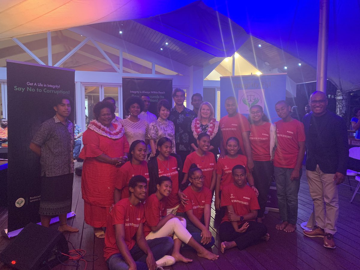 askoltu's tweet photo. Honoured to be the Chief Guest at #InternationalYouthDay event of @IntegrityFiji. These fabulous young people passed messages against corruption through creative ways: TikTok, rap, opera… https://t.co/1G9ZCpPRAv