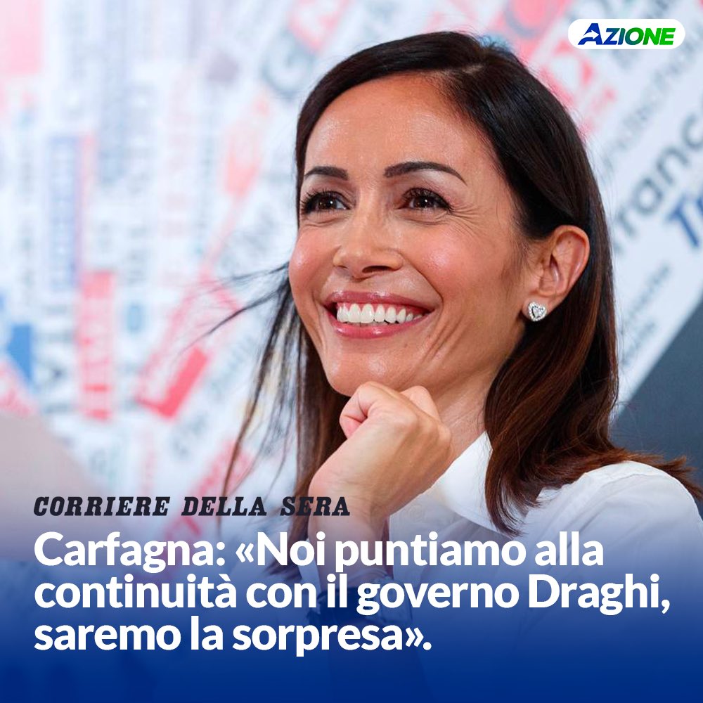 Il #terzopolo è per chi crede nella cultura del risultato, chi rifiuta la demagogia alla quale destra e sinistra continuano ad attingere a mani piene. È per chi scommette sulle possibilità dell’Italia e non sulle sue paure. #ItaliaSulSerio 
<a href="/Corriere/">Corriere della Sera</a> ▶️ bit.ly/3AeFmoi