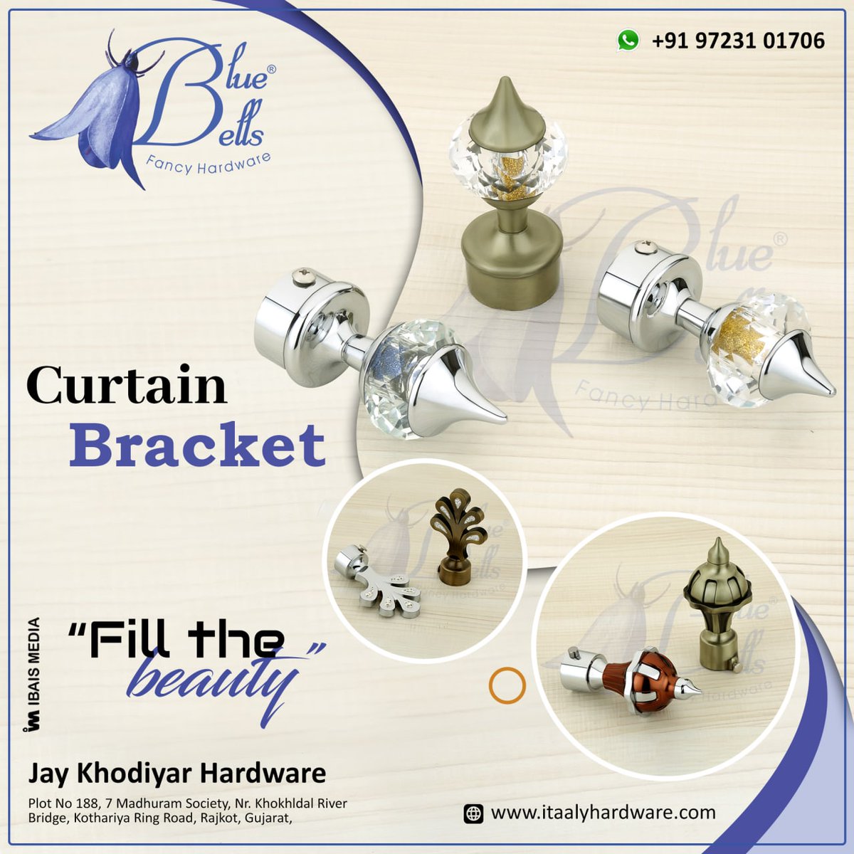 ibais_hardware's tweet photo. Jay Khodiyar Hardware (RAJKOT)

 For enquiry via WhatsApp click: 
https://t.co/ymmALuJMyB

Mr. Bhavesh Asodariya - 97231 01706
#architecturaldesign #curtainbracket
#curtainsupport #curtainhardware #hardwarefitting #homedecor 
.
@IBAISMEDIA https://t.co/X8cd65zlk6