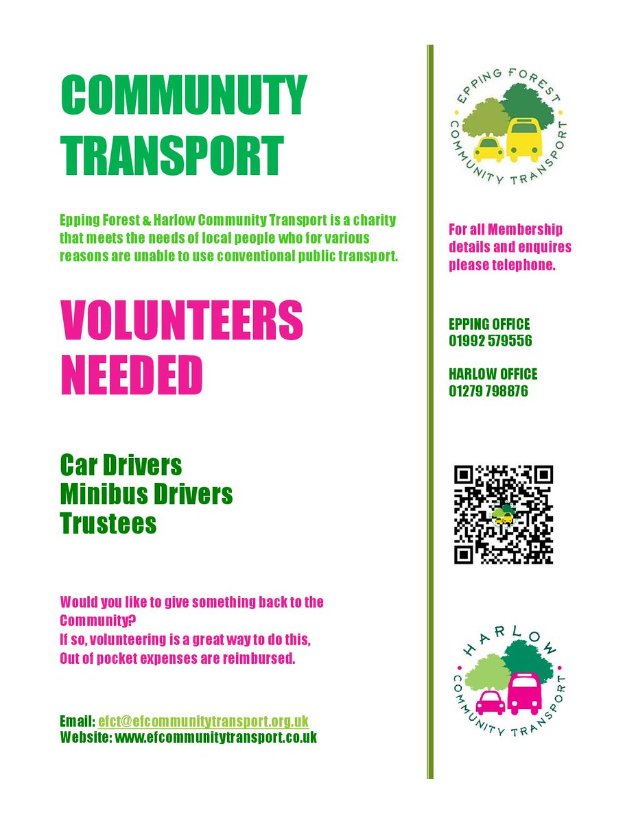 Epping Forest & Harlow Community Transport tweet media
