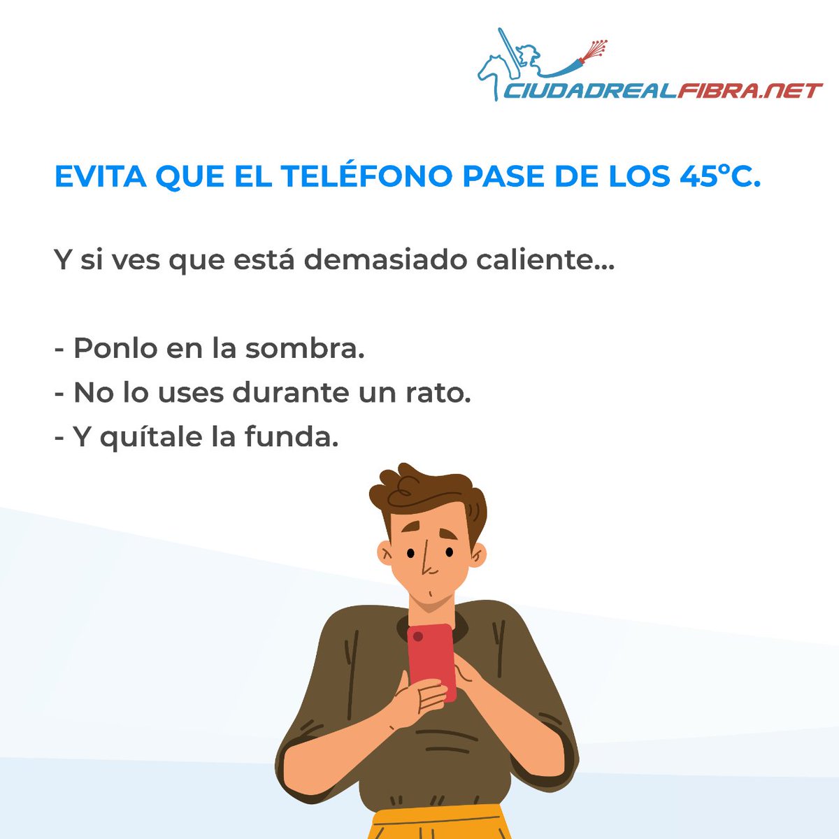 CiudadRealFibra's tweet image. ¡𝗖𝗨𝗜𝗗𝗔𝗗𝗢 𝗖𝗢𝗡 𝗘𝗟 𝗖𝗔𝗟𝗢𝗥! 🥵
¡No dejes el #móvil al sol! 📱
#tipsandroid #tipsiphone #consejosmóvil #trucosiphone #trucosandroidcarriondecalatrava #manzanares #membrilla #lasolana #argamasilladealba #poblete #alcoleadecalatrava #torralbadecalatrava #ciudadreal