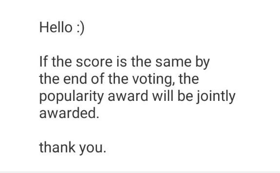 EXOLS READ IT ❗❗its the same as every year. If we can tie, it will be a joint award. So we still have chance. Prepare for tonight with your best @weareoneEXO