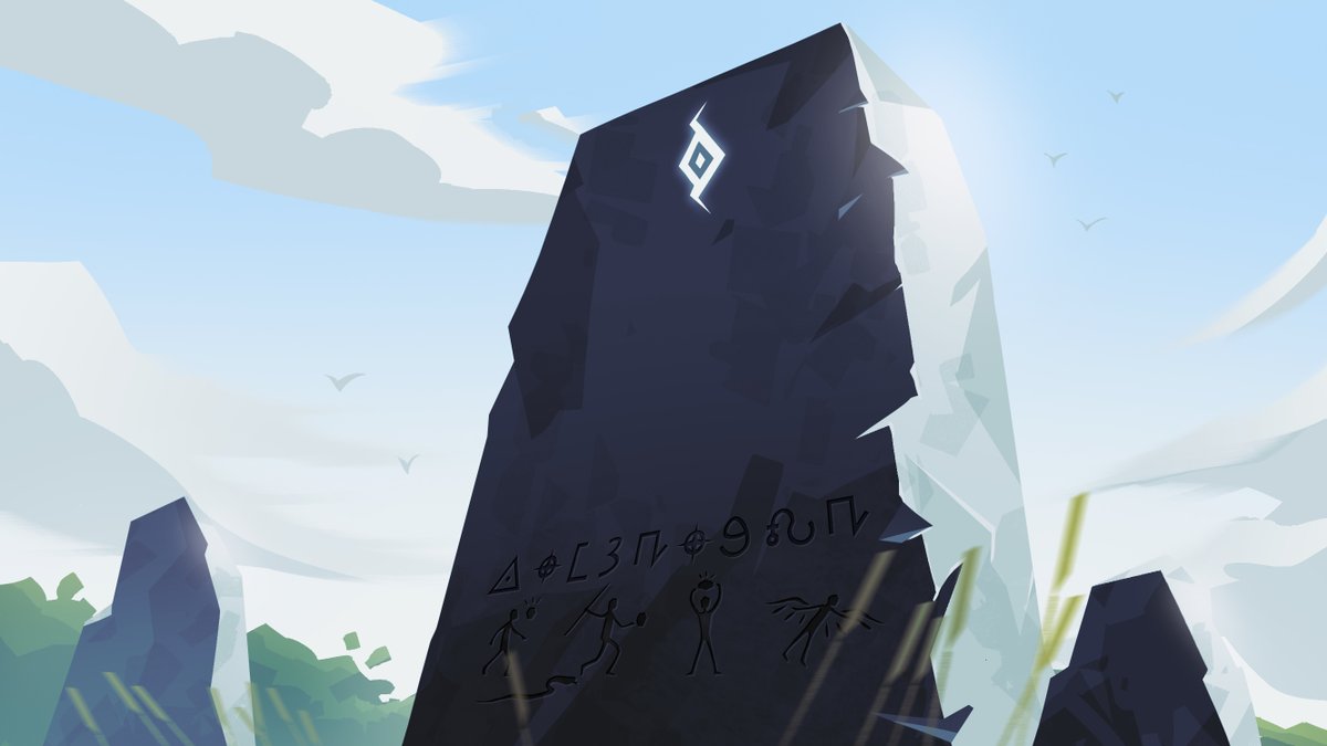 Capsid_NFT's tweet photo. The adventurer: “Strange patterns on the back of the stela. A puzzle… ?” 
#capsidnft #capsidwings #NFTs https://t.co/PMNNcNIoV3