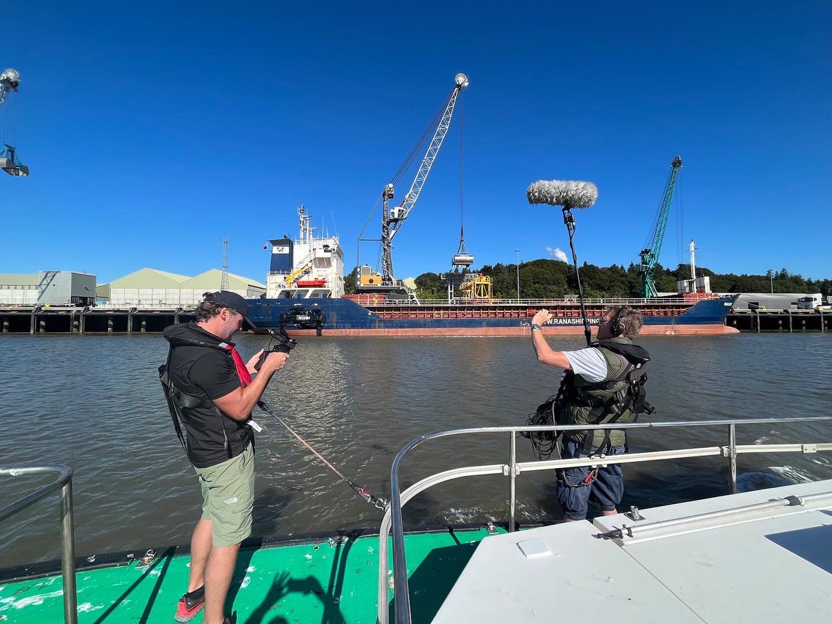 portalisproject's tweet photo. A magical day filming with @nemetontv up the Waterford Estuary and onto the River Suir at #Belview where the @PortofWaterford was busy at work. https://t.co/5E1svGwLOK
