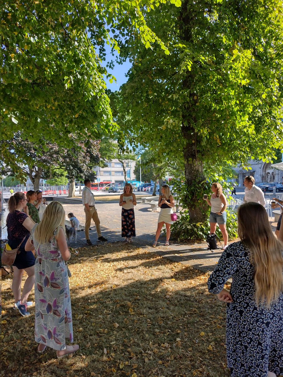 What a morning for a <a href="/SWWIC/">SWWIC</a> meet up and talk about the future layout of Plymouth City Centre. We found the leafy trees to shade under! ☀️☀️☀️
