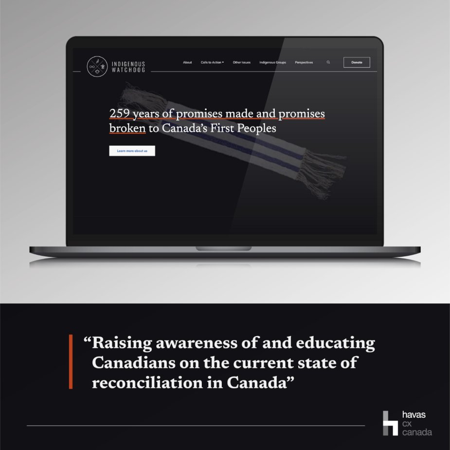 With current events in the Indigenous community hitting the headlines of media outlets across Canada, <a href="/HavasCXCanada/">Havas CX Canada</a> put their values into action and created a content publishing platform for Indigenous Watchdog.

Read about it here
#truthandreconciliation
medium.com/havas-all-in/h…