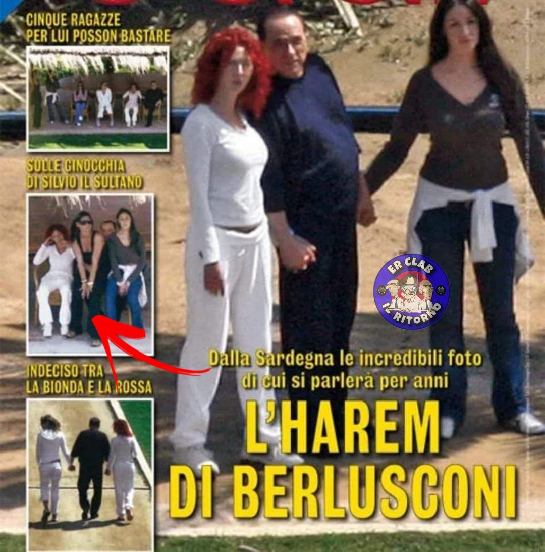 erclab_tweet's tweet photo. Ve la ricordate #BarbaraPedrotti? Quella che leggeva le quote a #skycalcioclub fino a qualche anno fa e ora lavora a mediaset ogni tanto? Bene, lei è partita da qui, è la ragazza sulle cosce di #Berlusconi (indicata dalla freccia rossa). #professionista https://t.co/LMPVBI6qmb
