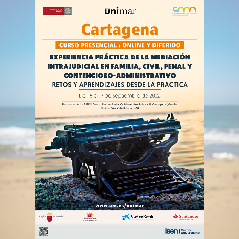 extensionumu's tweet photo. #Cursosdeverano #CursosUMU
Experiencia práctica de la #mediación intrajudicial en familia, #civil, #penal y contencioso-administrativo. Retos y aprendizajes desde la práctica.

🔜15-17 sept #Cartagena y #online
🔴https://t.co/7hq0dQQ7Wc

#contencioso #administrativa #UMIM https://t.co/eb7HCIddxa