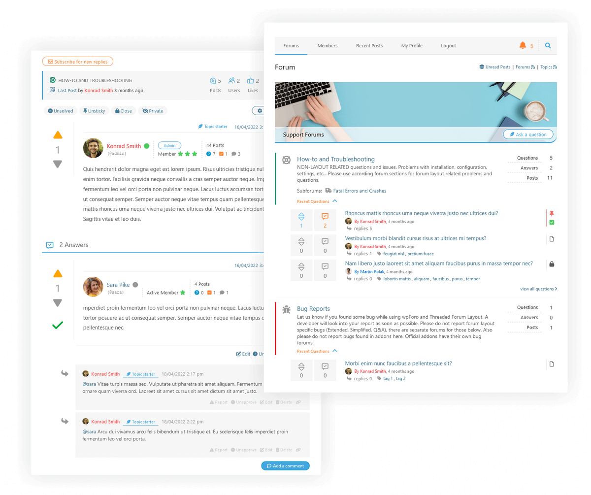 A modern and clean look to the #wpForo Question &amp; Answer Layout!
wordpress.org/plugins/wpforo/