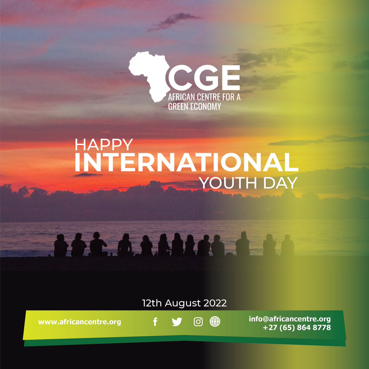 africge's tweet photo. #YouthDay2022 : Happy International Youth Day! 🎉

We celebrate all the young people who continue to make an impact through advocating for climate action. Your efforts cannot be ignored. 

#Youth #climateaction #advocacy #activism #youthinaction #youthinclimate #August12 https://t.co/3qrGvyAjVC
